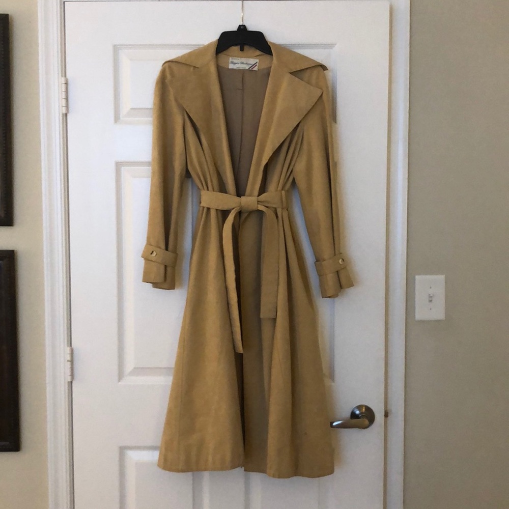 Vintage suede trench coat